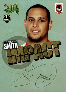 2010 NRL Champions - Impact Signature Gold #IS46 Jeremy Smith Front
